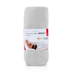 Prześcieradło dziecięce JERSEY jasnoszare