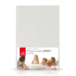 Prześcieradło JERSEY białe